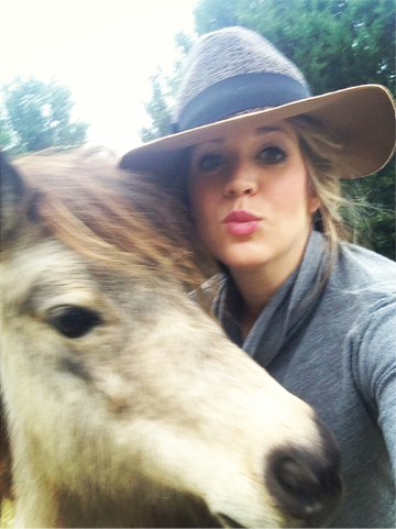 Lindsey Regan Thorne and Mini Horse