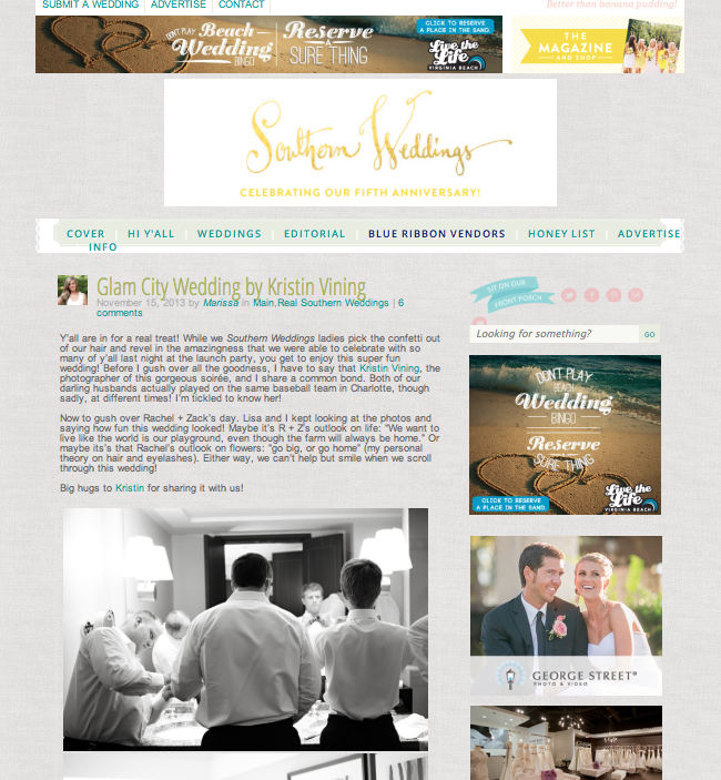 Southern Weddings Feature