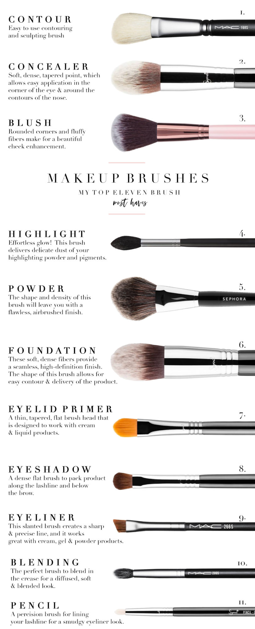 Top 11 Must Have Makeup Brushes - Lindsey Regan Thorne